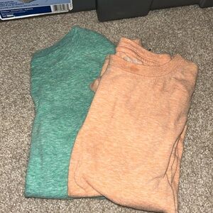 Cat & Jack Green and Orange Short Sleeve Tees
